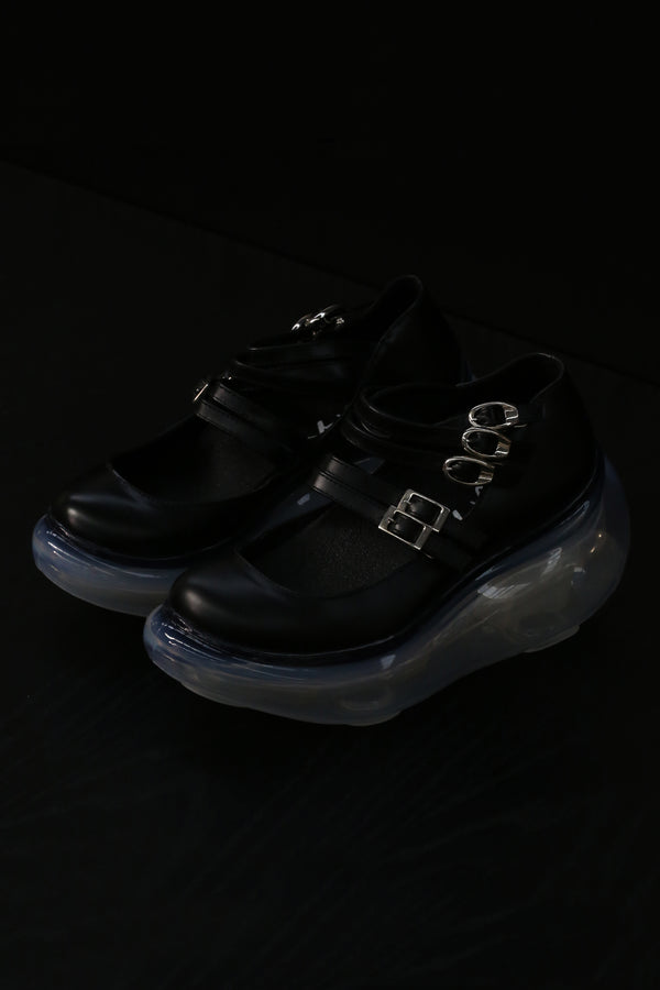 Jenny Fax Japan transparent air cushion original Mary Jane height increasing shoes series collection JF-JFAW21SHOE01-HEI black PJF4